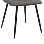 Chair Noor dark grey velvet-black metal leg 44x55x86cm - Image 6