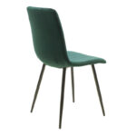 Chair Noor dark green velvet-black metal leg 44x55x86cm - Image 2