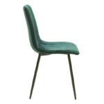 Chair Noor dark green velvet-black metal leg 44x55x86cm - Image 3