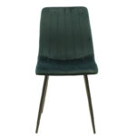 Chair Noor dark green velvet-black metal leg 44x55x86cm - Image 4