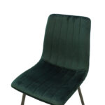 Chair Noor dark green velvet-black metal leg 44x55x86cm - Image 5