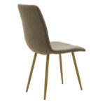 Chair Noor brown fabric-natural metal leg  44x55x86cm - Image 2