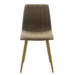 Chair Noor brown fabric-natural metal leg  44x55x86cm - Image 4