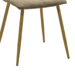Chair Noor brown fabric-natural metal leg  44x55x86cm - Image 6