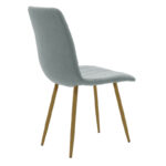 Chair Noor gray-blue fabric-leg natural metal 44x55x86cm - Image 2