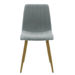 Chair Noor gray-blue fabric-leg natural metal 44x55x86cm - Image 4