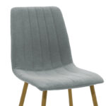 Chair Noor gray-blue fabric-leg natural metal 44x55x86cm - Image 5