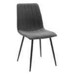 Noor chair anthracite fabric - black metal leg 44x55x86cm