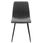 Noor chair anthracite fabric - black metal leg 44x55x86cm - Image 4