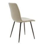 Noor chair beige fabric - black metal leg 44x55x86cm - Image 2