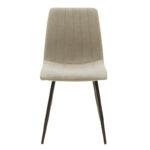 Noor chair beige fabric - black metal leg 44x55x86cm - Image 4