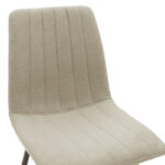 Noor chair beige fabric - black metal leg 44x55x86cm - Image 5