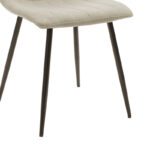 Noor chair beige fabric - black metal leg 44x55x86cm - Image 6