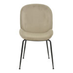 Chair Adelaide beige velvet-black leg 47x64x88cm - Слика 4
