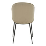 Chair Adelaide beige velvet-black leg 47x64x88cm - Слика 5