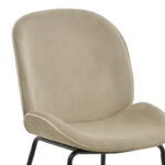 Chair Adelaide beige velvet-black leg 47x64x88cm - Слика 6