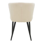 Chair Mattia ivory teddy fabric-black metal leg 55x53x80cm - Image 5