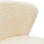 Chair Mattia ivory teddy fabric-black metal leg 55x53x80cm - Image 6