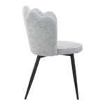 Chair Rosalia fabric grey-black metal leg 57x52x80cm - Image 2