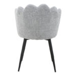 Chair Rosalia fabric grey-black metal leg 57x52x80cm - Image 4