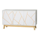 Бифе Ариа бело-натурално 120x35x67 см