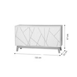 Aria buffet white-natural 120x35x67cm - Слика 4