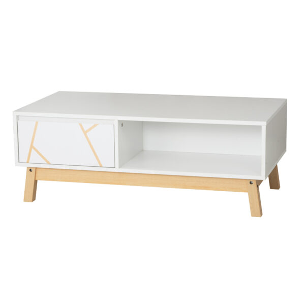 Aria coffee table white-natural 100x50x37cm