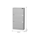 Mia shoe cabinet 9 pairs natural 60x24x115cm - Слика 3