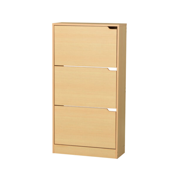Mia shoe cabinet 9 pairs natural 60x24x115cm