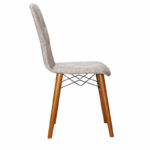 Chair Sonora I fabric grey antique-walnut leg - Слика 3