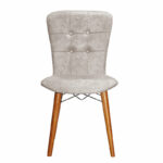 Chair Sonora I fabric grey antique-walnut leg - Слика 4