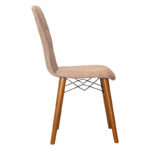 Chair Sonora I fabric beige antique-walnut leg - Слика 3