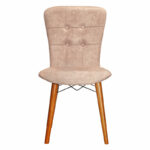 Chair Sonora I fabric beige antique-walnut leg - Слика 4