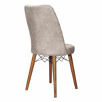Chair Nevis I ecru antique fabric-walnut leg - Слика 2