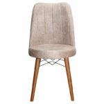 Chair Nevis I ecru antique fabric-walnut leg - Слика 4