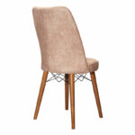 Chair Nevis I beige antique fabric-walnut leg - Image 2