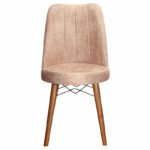 Chair Nevis I beige antique fabric-walnut leg - Image 4