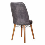 Chair Nevis I anthracite antique fabric-walnut leg - Слика 2
