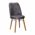 Chair Nevis I anthracite antique fabric-walnut leg