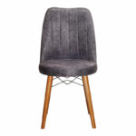 Chair Nevis I anthracite antique fabric-walnut leg - Слика 4