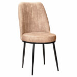 Стол Farell I ткаенина екру античко-црна метална ногарка