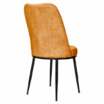 Chair Farell I fabric orange antique-metal black leg - Image 3