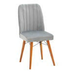 Кадифена столица Vespera I во сиво-оревова ногарка