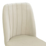 Vespera I velvet chair ecru-walnut leg - Image 6