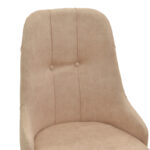 Elif  fabric chair beige-walnut leg 46x50x97cm - Image 5