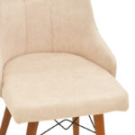 Elif  fabric chair ecru-walnut leg 46x50x97cm - Слика 6