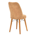 Chair Nevis I antique brown fabric-walnut leg - Image 2