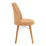 Chair Nevis I antique brown fabric-walnut leg - Image 3