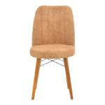 Chair Nevis I antique brown fabric-walnut leg - Image 4
