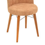 Chair Nevis I antique brown fabric-walnut leg - Image 6